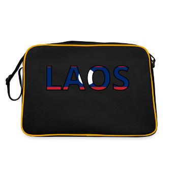 Drapeau Laos - Sac Retro - noir/or - Dos