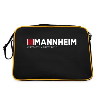 Mannheim Monnem Mannheimat - Sac Retro - noir/or - Dos