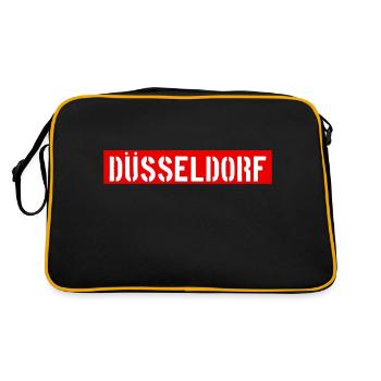 Düsseldorf - NRW - Rhein - Retro Tasche - Schwarz/Gold - Hinten