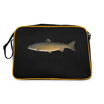 fish471 - Retro Tasche - Schwarz/Gold - Hinten