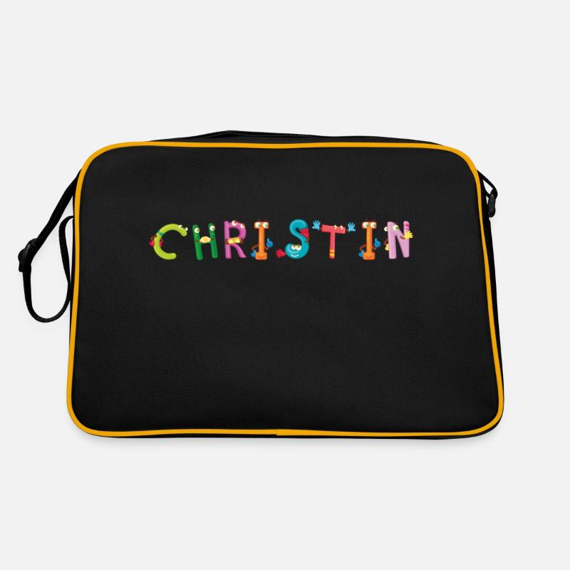 Christin - Retro Tasche - Schwarz/Gold