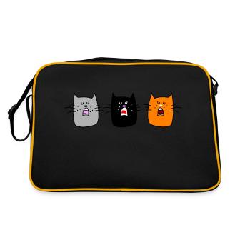 Cat concert (b) - Retro Bag - black/gold - Back