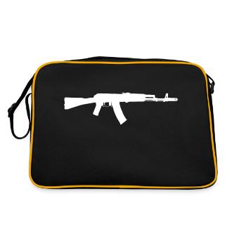 AK 47 - - Kalashnikov Machine - Retro Bag - black/gold - Back