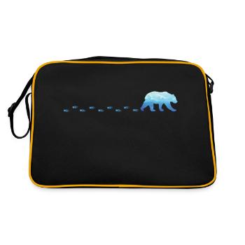 Running Polar Bear - Retro Bag - black/gold - Back