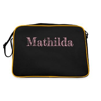 Mathilda - Retro Tasche - Schwarz/Gold - Hinten