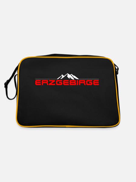 Erzgebirge - Retro Tasche - Schwarz/Gold - Hinten