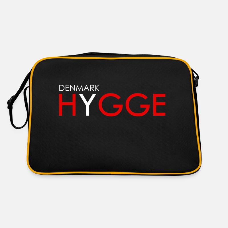 denmark hygge - Retro Tasche - Schwarz/Gold