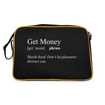 Get Money Dictionary white - Retro Tasche - Schwarz/Gold - Hinten
