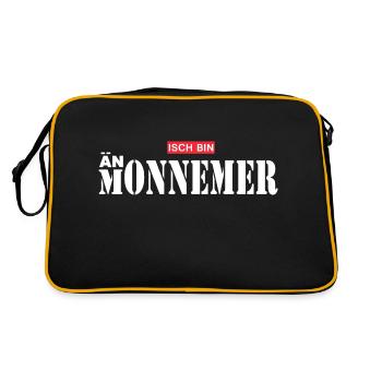 Mannheim Monnem - Retro Tasche - Schwarz/Gold - Hinten