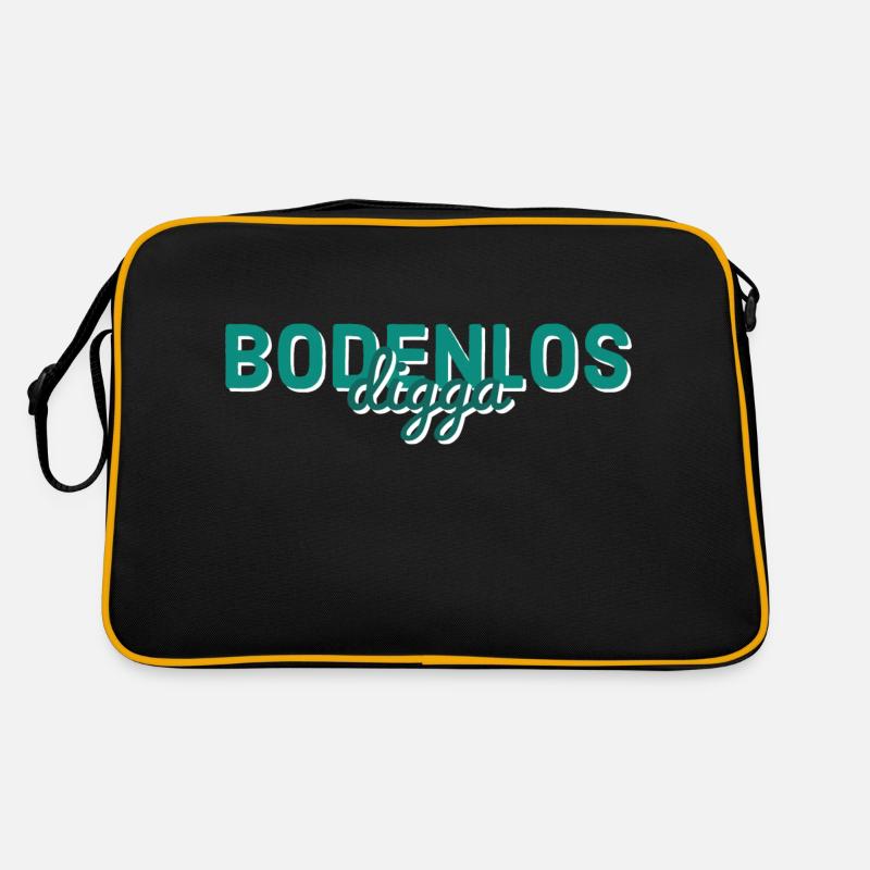 Bodenlos digga - Retro Tasche - Schwarz/Gold