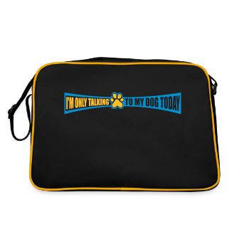 only talking to dog - Retro Bag - black/gold - Back