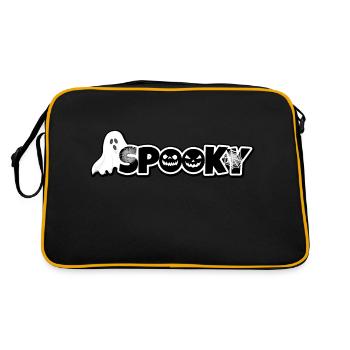 Gruseliger Halloween Comic Stil - Retro Tasche - Schwarz/Gold - Hinten