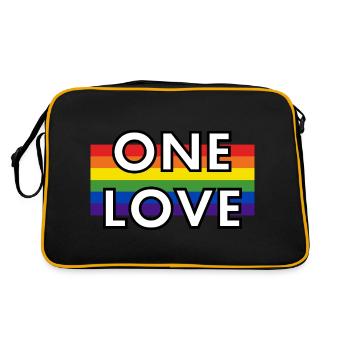One Love Pride Football - Sac Retro - noir/or - Dos