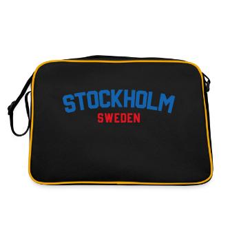 Stockholm, Suède - Sac Retro - noir/or - Dos