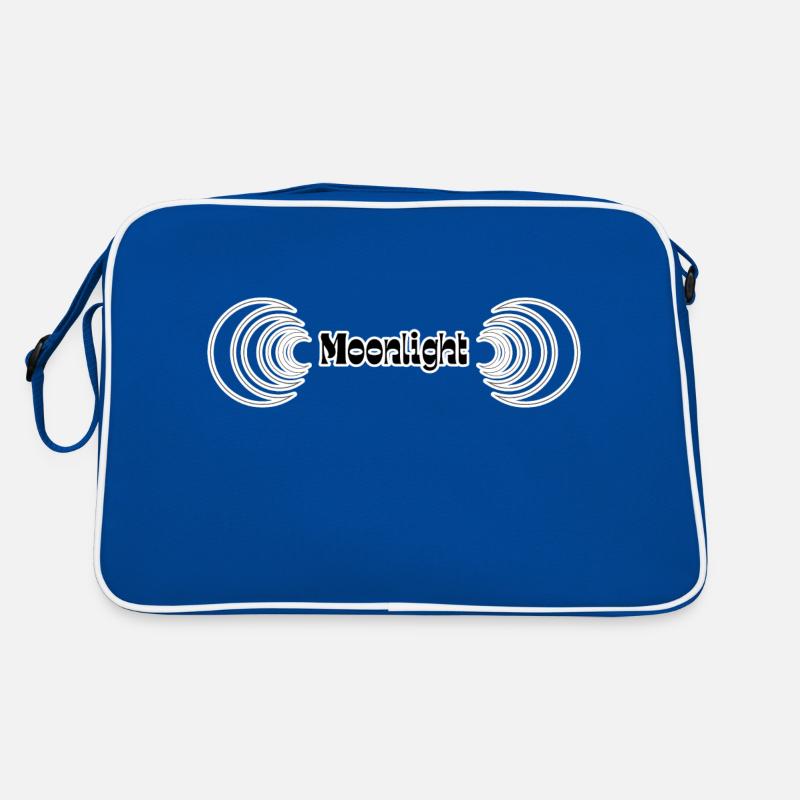 Lettrage clair de lune avec croissant de lune Sac Retro