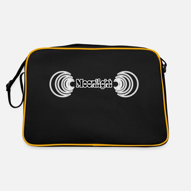 Lettrage clair de lune avec croissant de lune Sac Retro