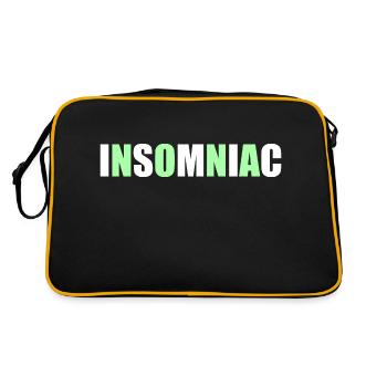 Zitat von Insomniac - Retro Tasche - Schwarz/Gold - Hinten