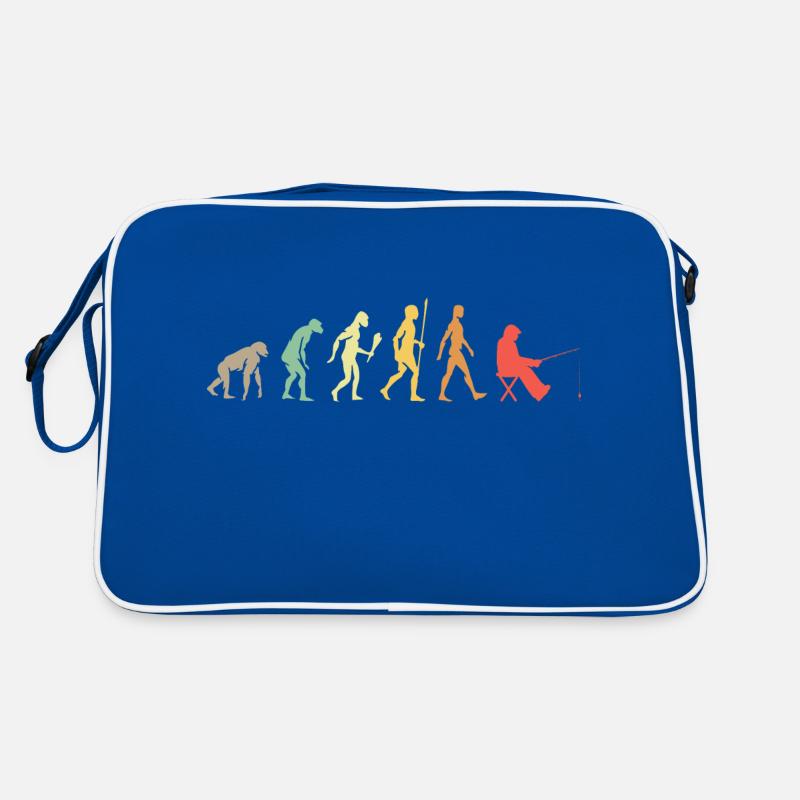 L'évolution de l'homme Canne à pêche Pêcheur sport Sac Retro