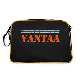 Vantaa - Retro Tasche - Schwarz/Gold - Hinten