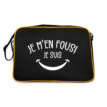 Je M'En Fous ! Je Suis Heureux - Sac Retro - noir/or - Dos