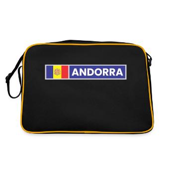 Andorra Flag - Retro Bag - black/gold - Back