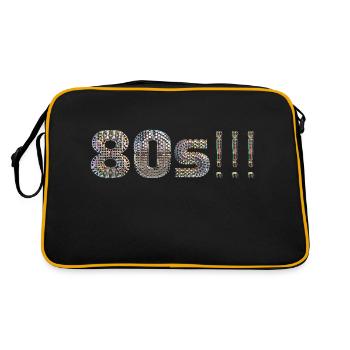 80s DISCO lettrage disco ball look danse devise - Sac Retro - noir/or - Dos