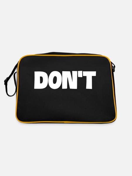 Don't Funny Joke Humor Sarcastic Humorous - Retro Bag - black/gold - Back