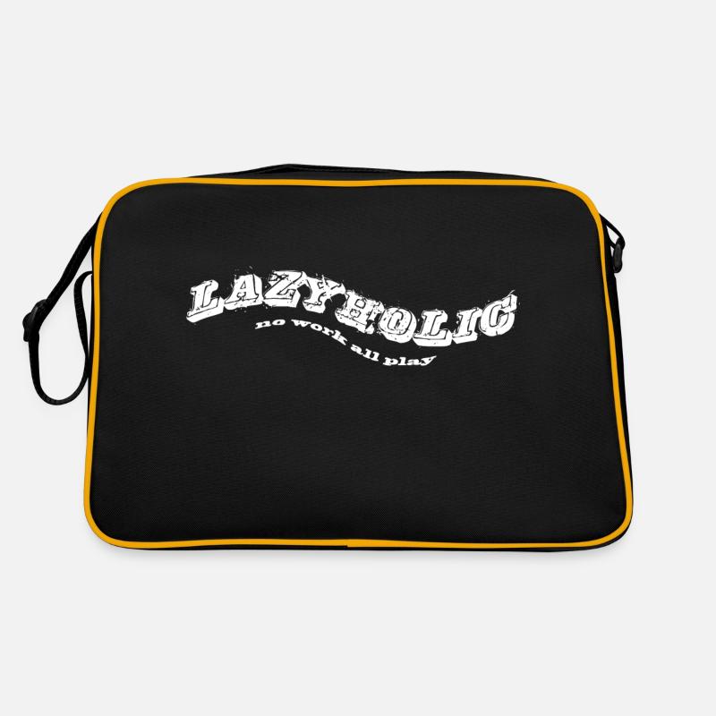 lazyholic - Retro Tasche - Schwarz/Gold