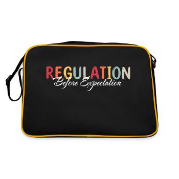 Regulation before expectation - Retro Bag - black/gold - Back