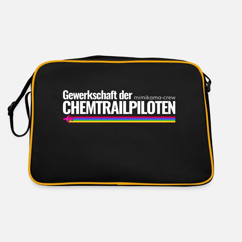 Mimikama Crew Gewerkschaft der Chemtrailpiloten Retro Tasche