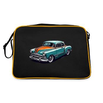 Voiture / Véhicule / Voiture de tourisme / Mobile / Ancienne / Conduite - Sac Retro - noir/or - Dos