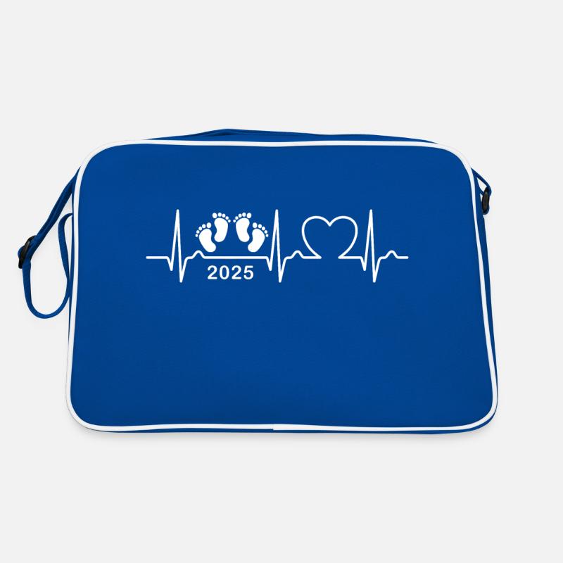 Courbe ECG - Courbe Cardiaque - Bébé 2025 - Gémeaux Sac Retro