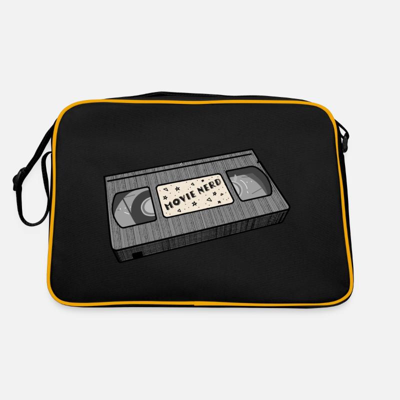 Movie Nerd - Retro Tasche - Schwarz/Gold