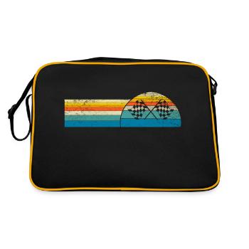 Drapeau de course Drapeau symbole icône Voitures Illustration - Sac Retro - noir/or - Dos
