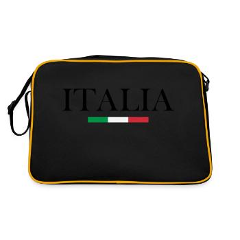 Italia, pays du tourisme - Sac Retro - noir/or - Dos
