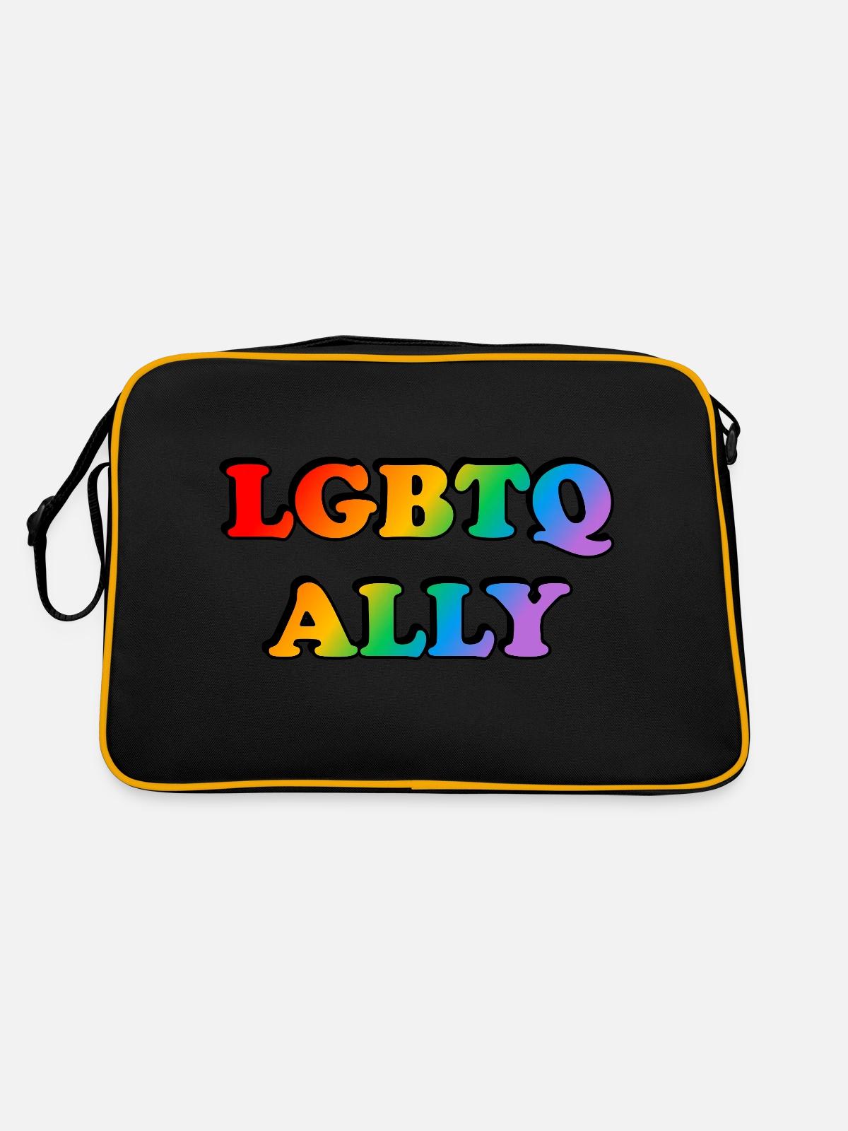 LGBTQ ally - Retro Bag - black/gold - Back