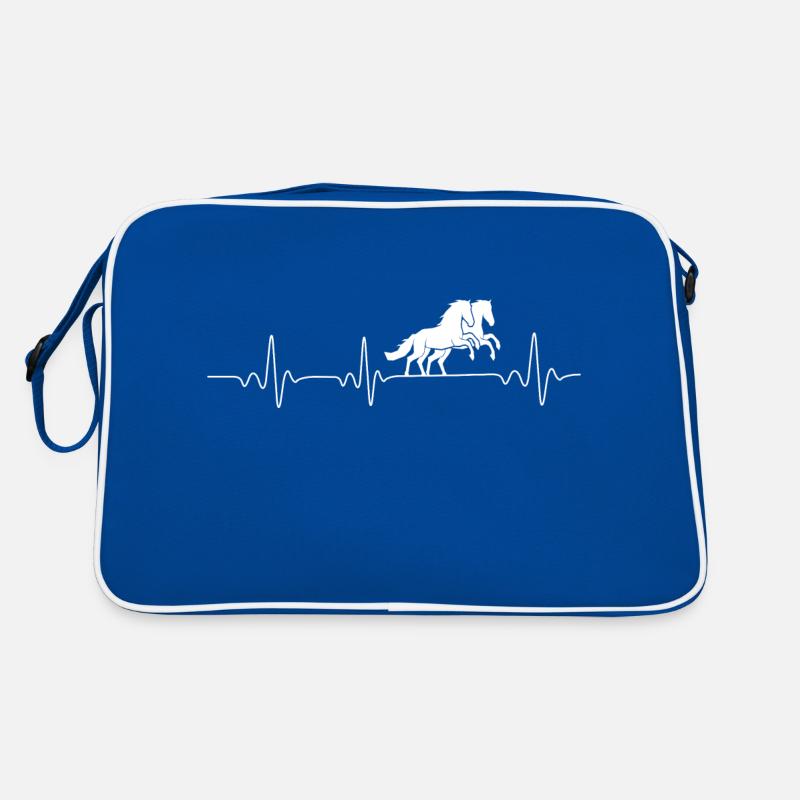 Herzfrequenz Pferde Horses Retro Tasche