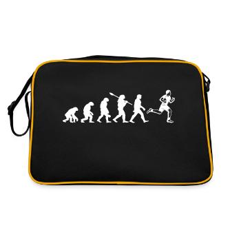 Évolution Joueur de Rugby Rugby Cadeau - Sac Retro - noir/or - Dos