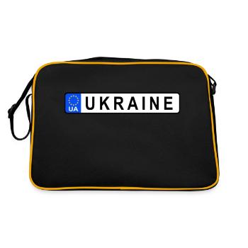 L’Ukraine dans l’Union européenne, plaque d’immatriculation - Sac Retro - noir/or - Dos