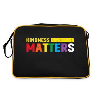 Kindness Matters - Retro Bag - black/gold - Back