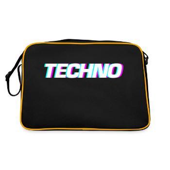 Techno Festival Design - Sac Retro - noir/or - Dos