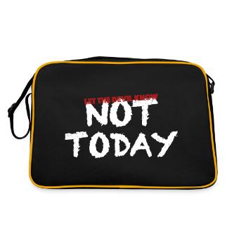 Not | today funny sayings, devils - Retro Bag - black/gold - Back