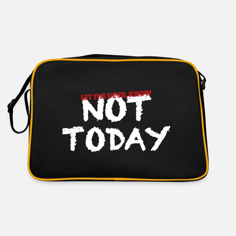 Nicht heute | lustige Sprüche, Teufel Retro Tasche