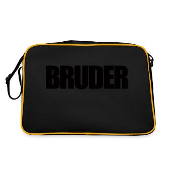 Bruder - Retro Tasche - Schwarz/Gold - Hinten