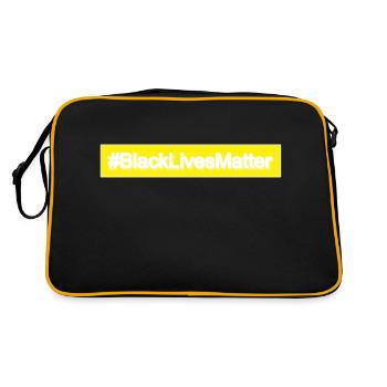 BlacklivesMatter whitre boîte jaune - Sac Retro - noir/or - Dos
