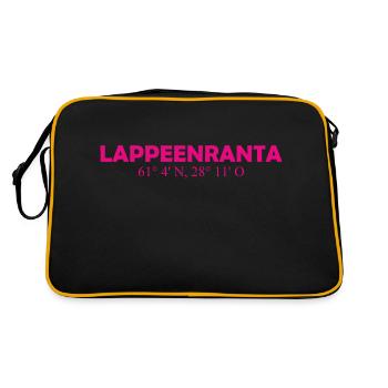 Lappeenranta - Finlande - Coordonnées - Longitude - Sac Retro - noir/or - Dos