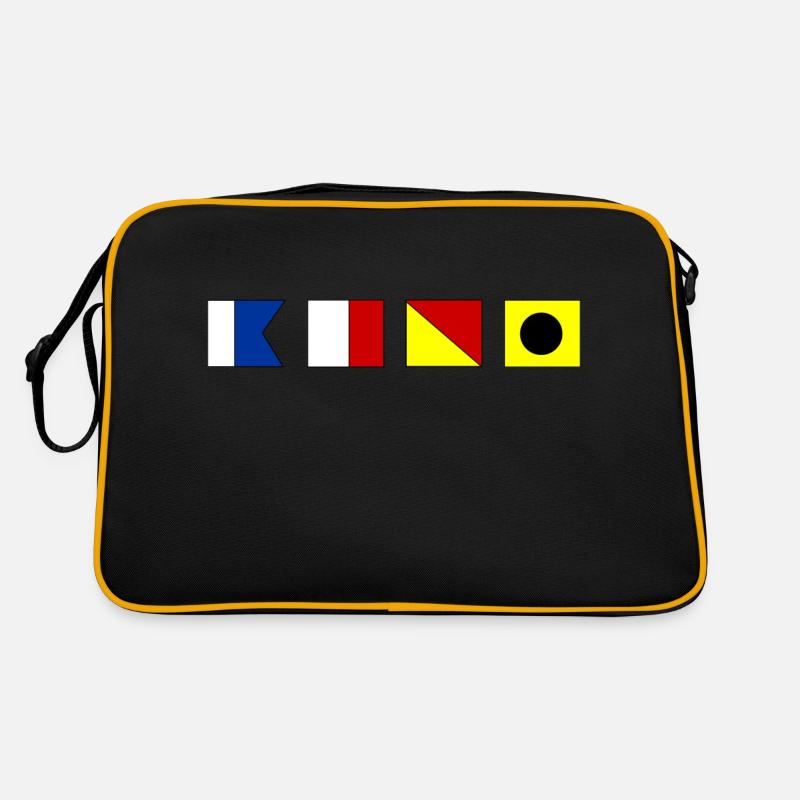 Ahoi - Retro Tasche - Schwarz/Gold