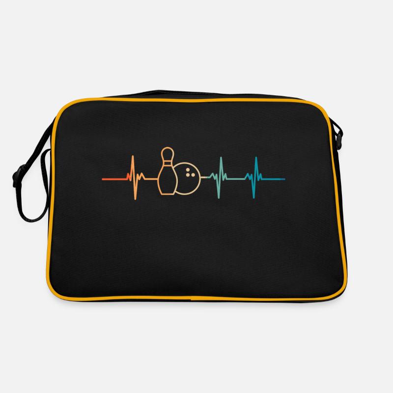 Herzschlag-Bowling Retro Tasche