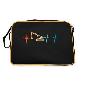 Battement de cœur excavateur - Sac Retro - noir/or - Dos
