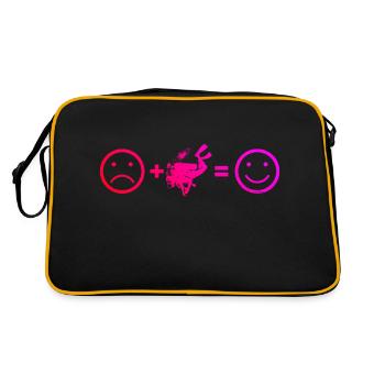 Free Dive Diver Taucher Scuba Taucher Scuba Diver - Retro Tasche - Schwarz/Gold - Hinten